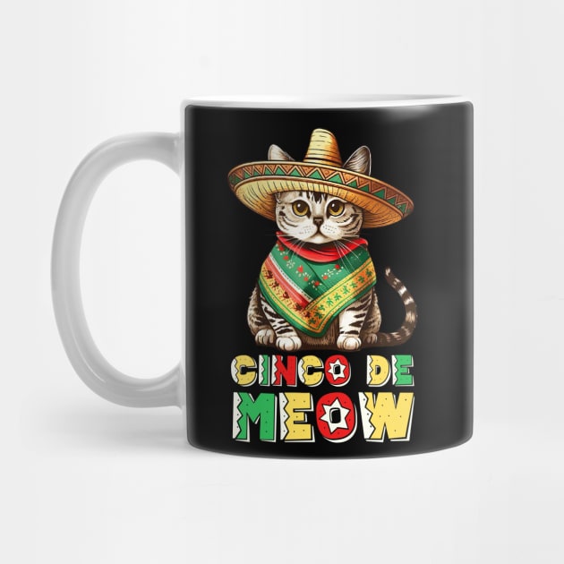 Fiesta Squad Funny Mexican Cat Fiesta Party Cinco De Meow by Tater's 